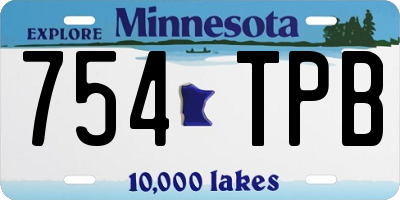 MN license plate 754TPB