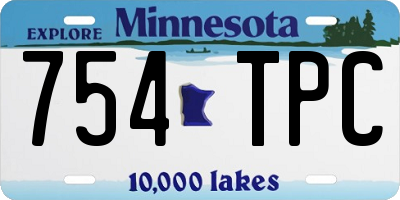 MN license plate 754TPC