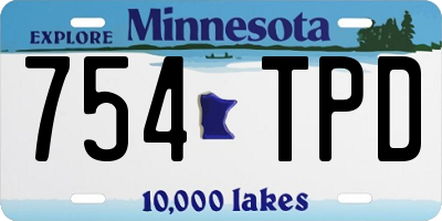 MN license plate 754TPD