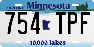 MN license plate 754TPF