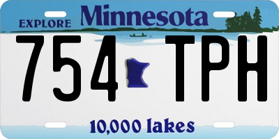 MN license plate 754TPH