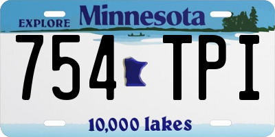 MN license plate 754TPI