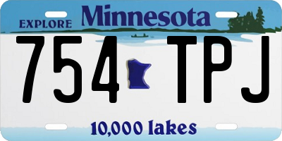 MN license plate 754TPJ