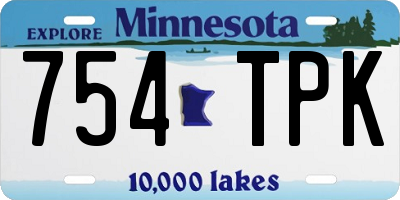 MN license plate 754TPK