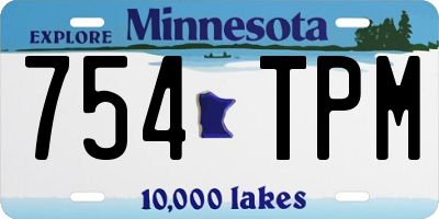MN license plate 754TPM