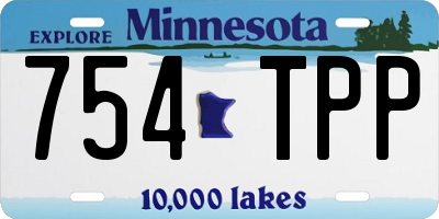 MN license plate 754TPP