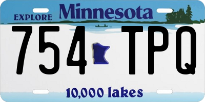 MN license plate 754TPQ