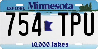 MN license plate 754TPU
