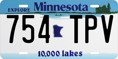 MN license plate 754TPV