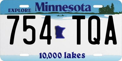 MN license plate 754TQA