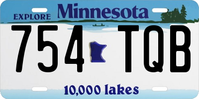 MN license plate 754TQB