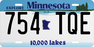 MN license plate 754TQE