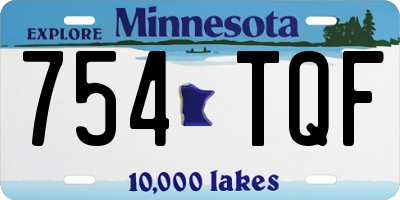 MN license plate 754TQF