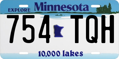 MN license plate 754TQH