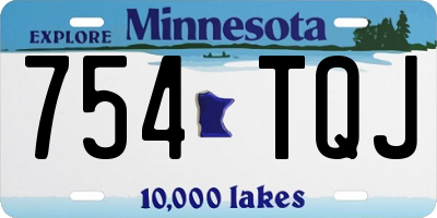 MN license plate 754TQJ