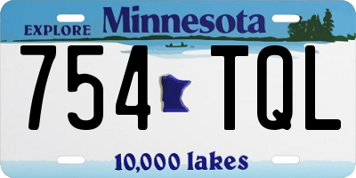 MN license plate 754TQL