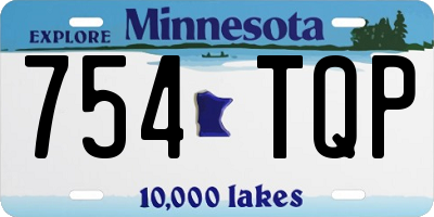 MN license plate 754TQP