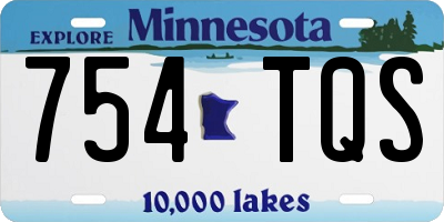 MN license plate 754TQS