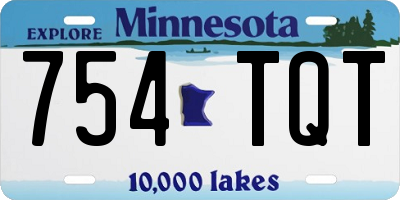 MN license plate 754TQT