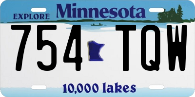 MN license plate 754TQW