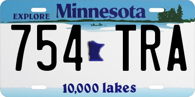 MN license plate 754TRA