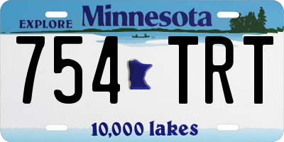MN license plate 754TRT