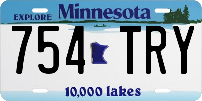 MN license plate 754TRY