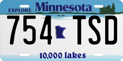 MN license plate 754TSD
