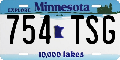 MN license plate 754TSG