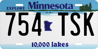 MN license plate 754TSK
