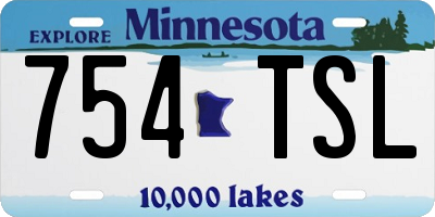 MN license plate 754TSL