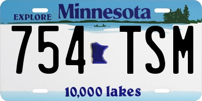 MN license plate 754TSM