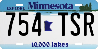 MN license plate 754TSR
