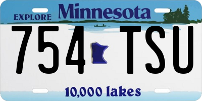 MN license plate 754TSU