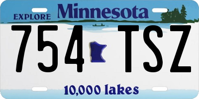 MN license plate 754TSZ