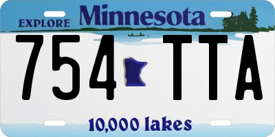 MN license plate 754TTA