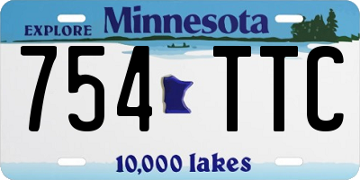 MN license plate 754TTC