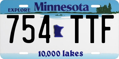 MN license plate 754TTF