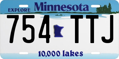 MN license plate 754TTJ