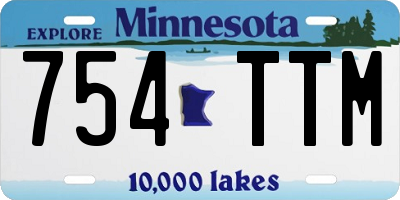 MN license plate 754TTM