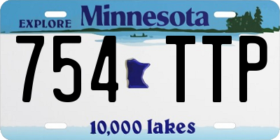 MN license plate 754TTP