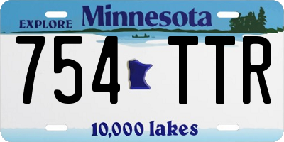 MN license plate 754TTR
