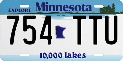 MN license plate 754TTU
