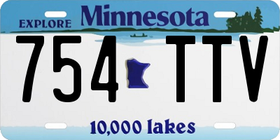 MN license plate 754TTV