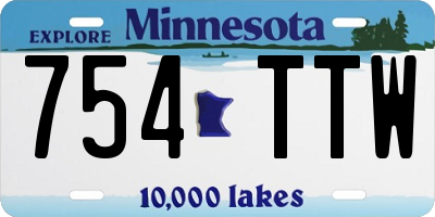 MN license plate 754TTW