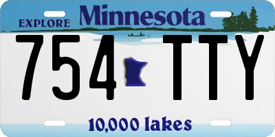 MN license plate 754TTY