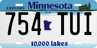 MN license plate 754TUI