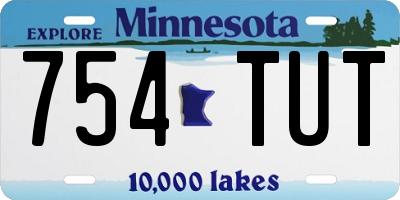 MN license plate 754TUT