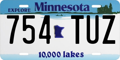 MN license plate 754TUZ
