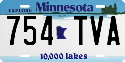 MN license plate 754TVA